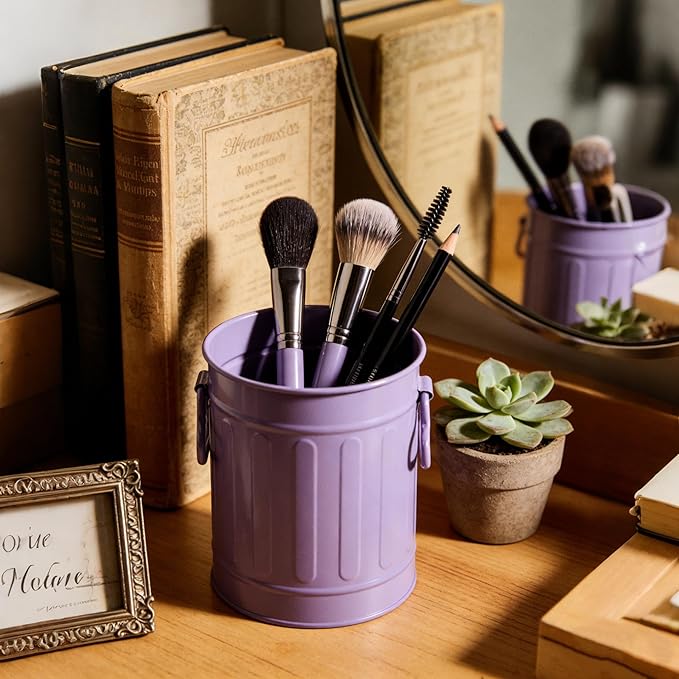 Noamus 9 Pack Metal Pen Holder, Mini Pencil Bucket - Image 7