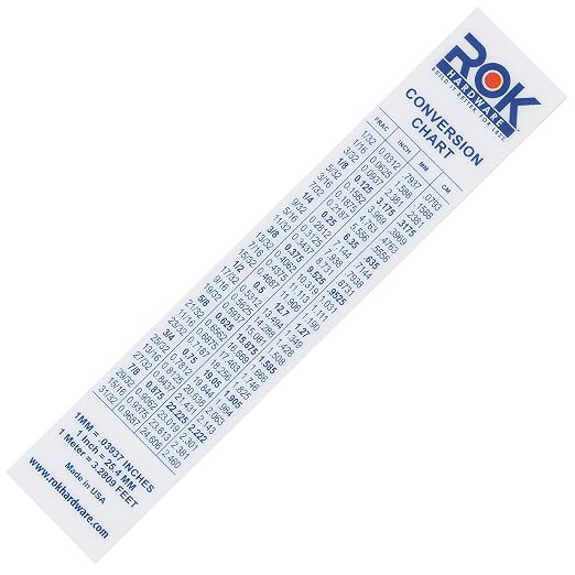 50 Pack Rok Hardware Measuring Plastic Flexi 6" Easy Read 15 cm English Metric - Image 2
