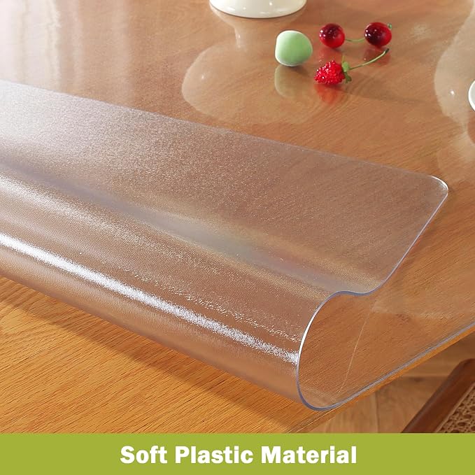 OstepDecor Frosted Clear Table Cover Protector 32 x 60 Inch, 1.5mm Thick - Image 2
