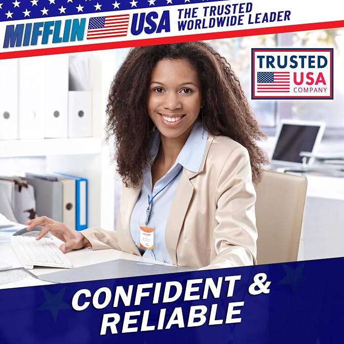 Mifflin-USA Plastic Waterproof ID Badge Holders, Vertical Hanging Name Card - Image 7