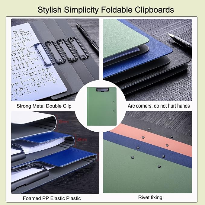 4 Pack Foldable Clipboards, A4 Clipboard Folder, Office Clipboard Folder - Image 7