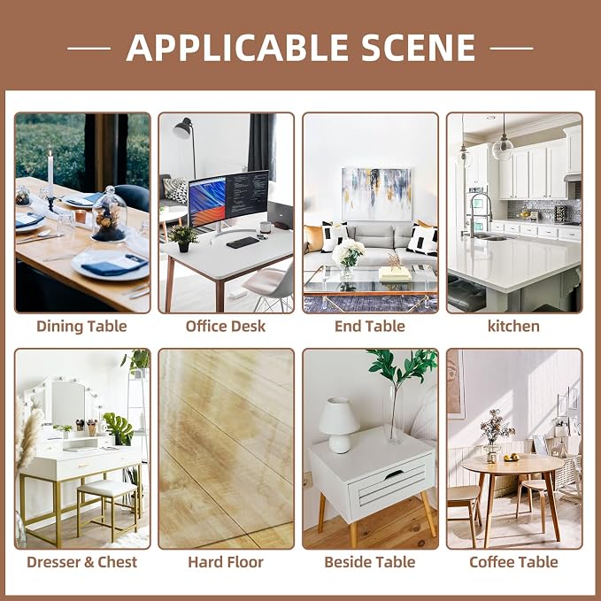 Warmstar Clear Table Protector 2mm Thick, 38 x 60 Inch Clear Table Cover - Image 7