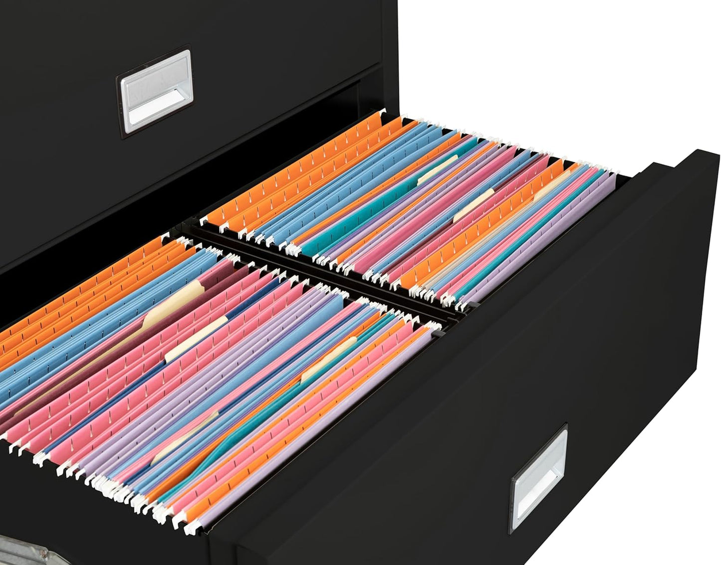 38 inch Wide 3-Drawer Lateral Fireproof File Cabinet – Legal and Letter Size Filing – Key Lock – Water Resistant – Fire Safe and Impact Rated – Black Finish – Model LAT3W38B