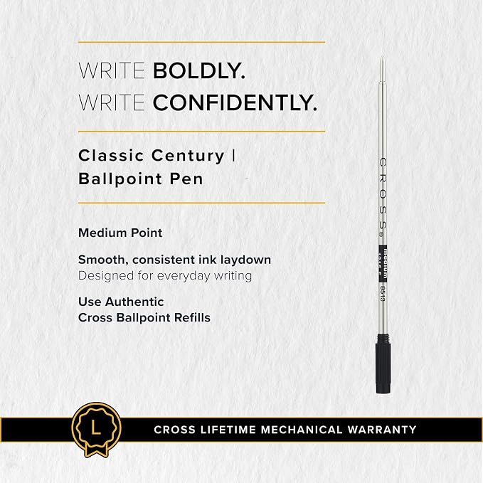 Cross Classic Century Black Lacquer Ballpoint Pen - Image 8