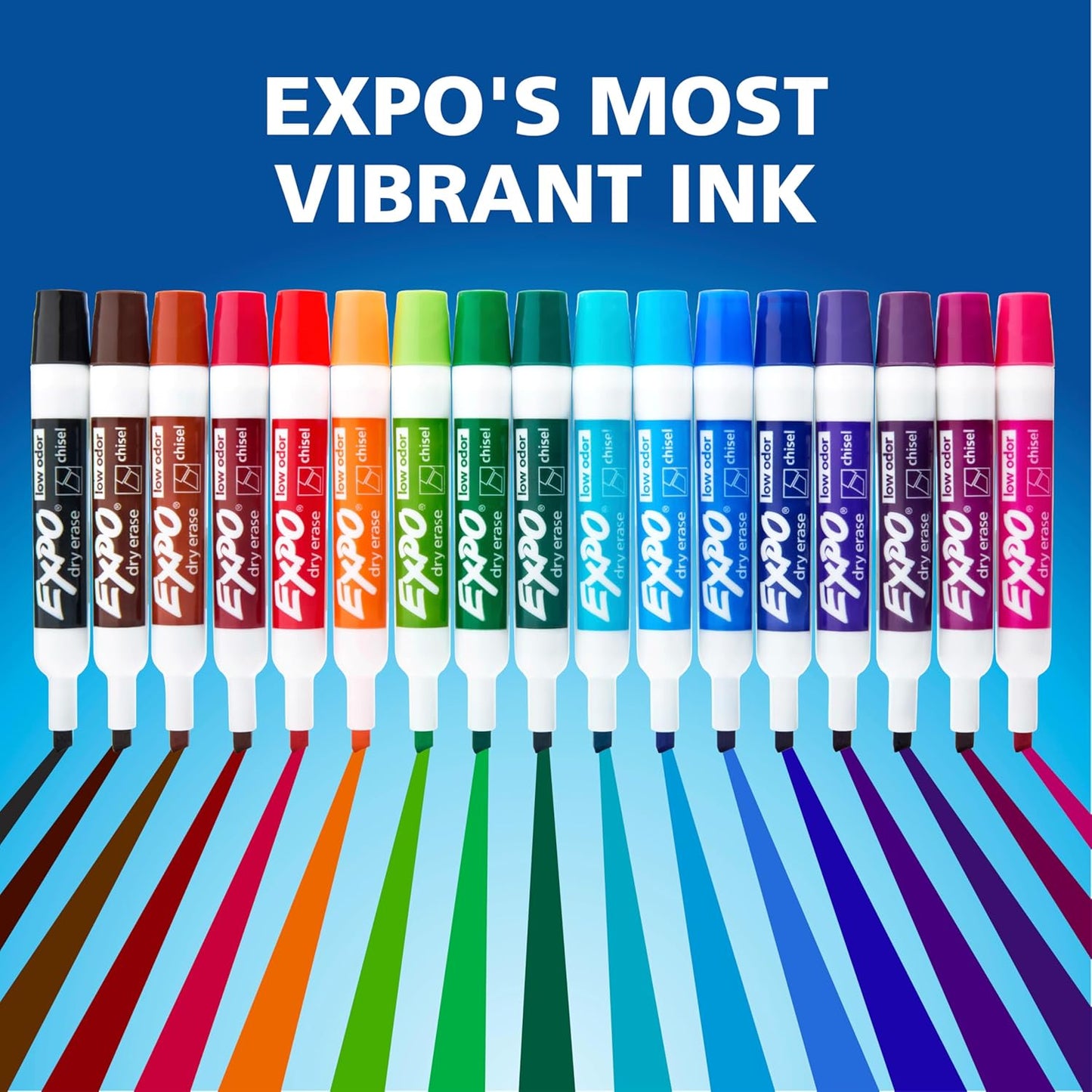 EXPO Dry Erase Markers Ultimate Pack, Chisel, Fine, Ultra Fine, Mixed Tips, Assorted Colors, 40 Count