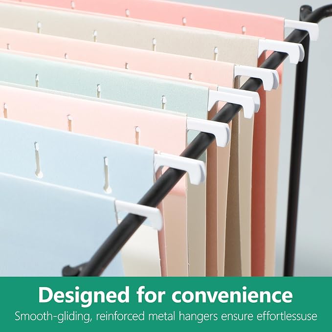 pmybupo 25 Pack Gray Hanging File Folders, Reinforced Hang Folders Letter Size - Image 5