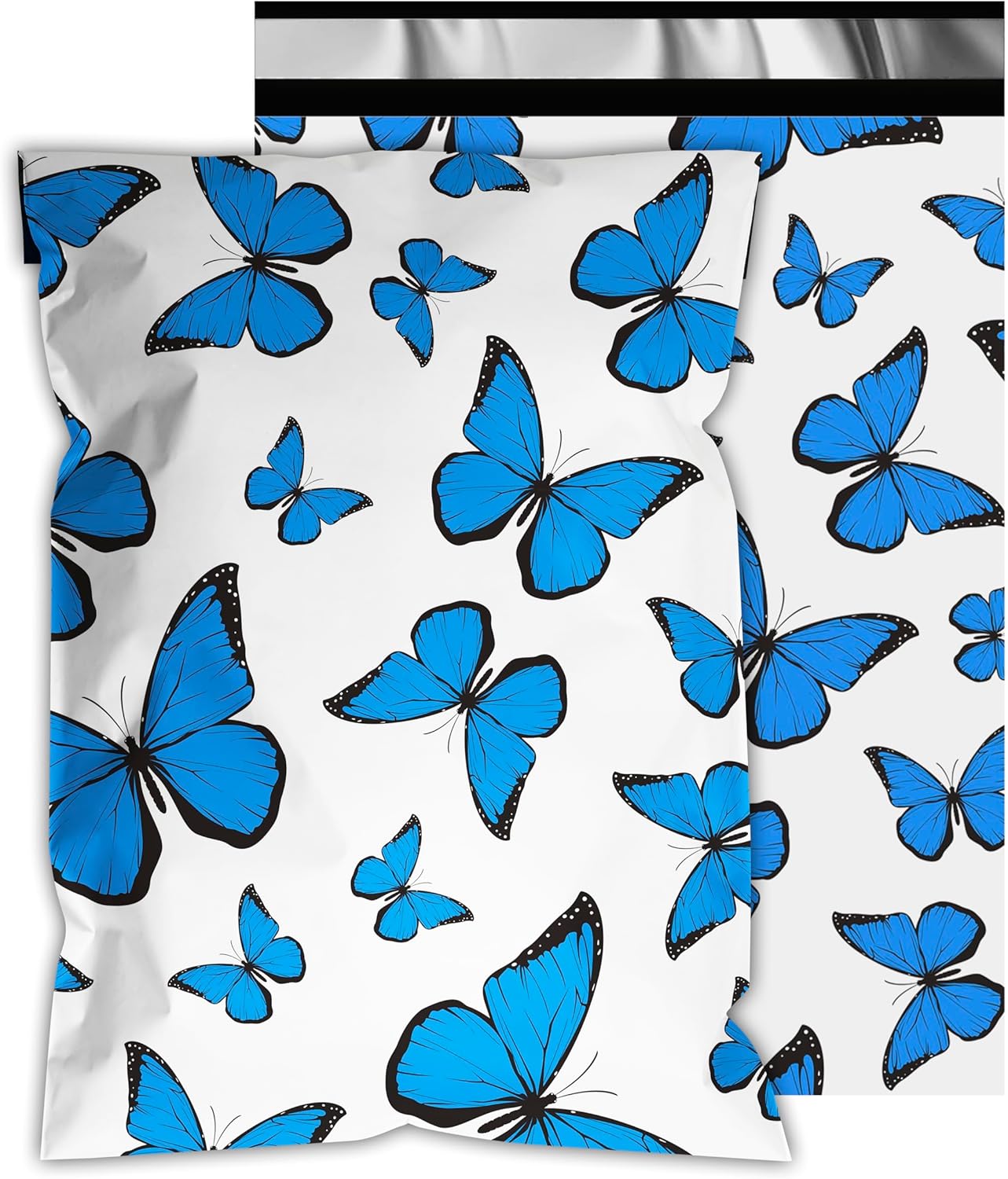 Cute Poly Mailers 6x9 Inch 100 Pcs - Butterfly Printed Shipping Bags for Clothing - Waterproof and Tear Resistant Mailing Envelopes - Self-Sealing Packaging Bags for Small Business