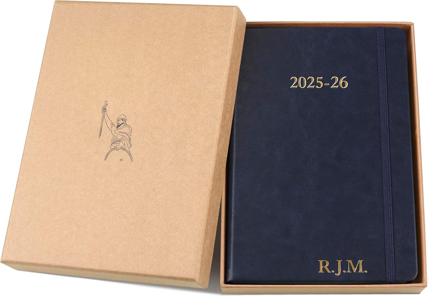 Wykeham's Executive 2025-26 Daily Journal Planner – Mid-Year Academic Diary (Personalized Royal Blue, 8.5"×5.5")