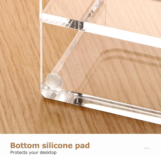 SANRUI Acrylic Mail Organizer, 3 Compartments Clear File Holder - Image 4