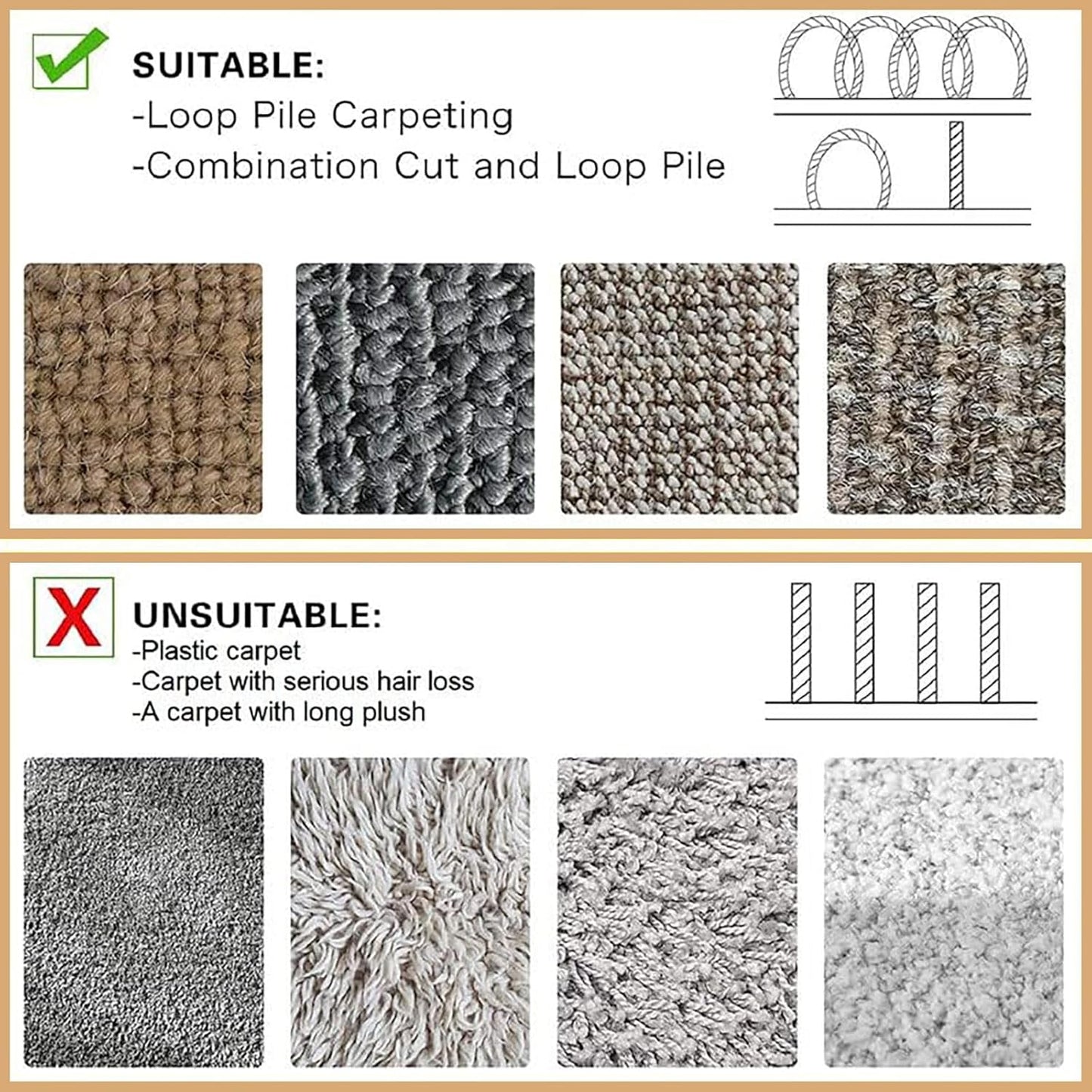 WILLBOND Carpet Cord Cover Cable Grip Floor Cover Cable Protector Management Only for Commercial Office Carpet(Black,98.43 ft)