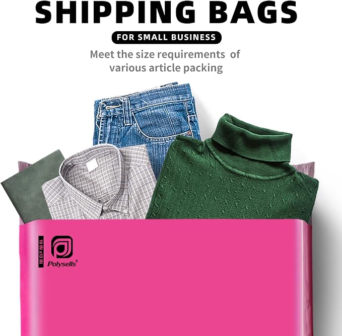 POLYSELLS 2000 pcs 10x13 Inches Pink Poly Mailers Shipping Envelopes, Strong - Image 4