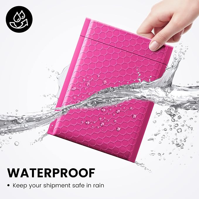Fuxury Bubble Mailers 6x10" 100 Pack Pink Thick Padded Envelopes Usable Size - Image 5