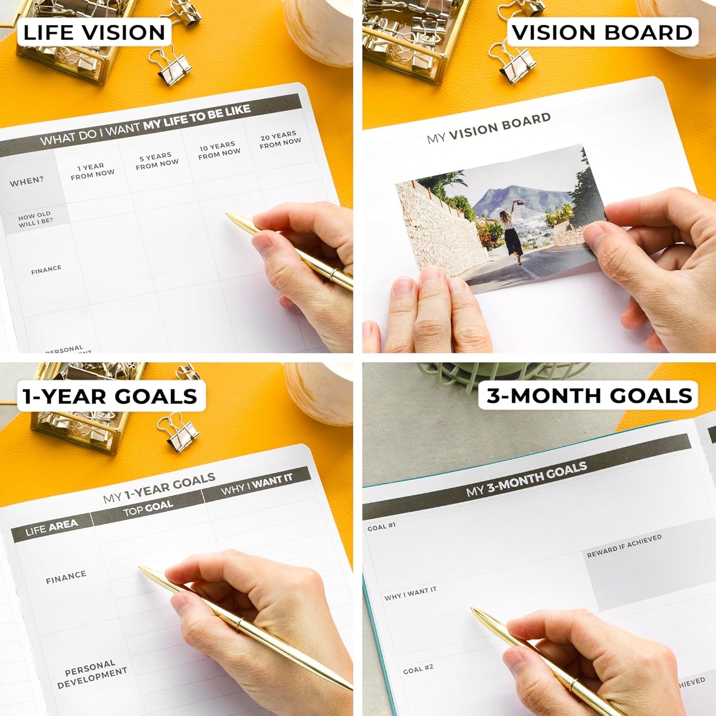 Clever Fox Planner PRO – Weekly & Monthly Life Planner to Increase Productivity, Time Management and Hit Your Goals, 8.5x11″ (Aquamarine)