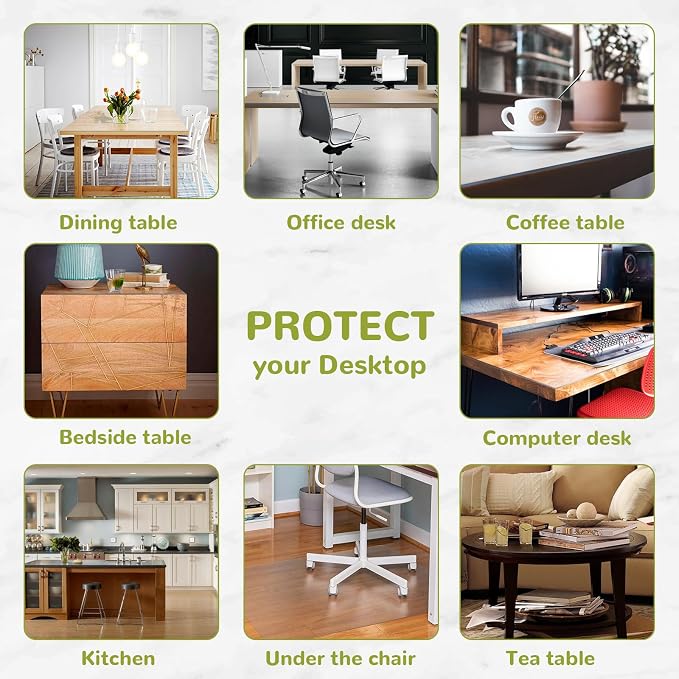 54 x 96 Inch Clear Table Cover Protector, 1.5mm Plastic Table Cover, Waterproof - Image 6
