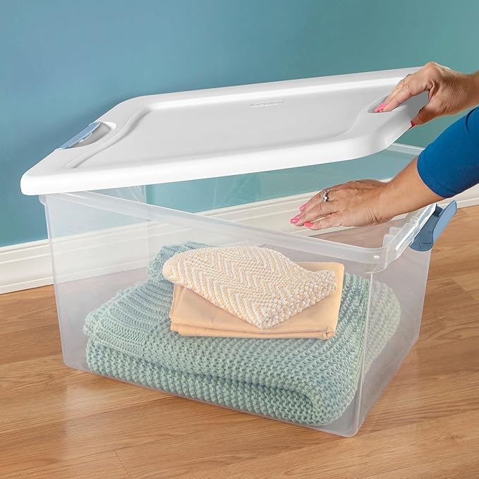 Sterilite 4-Pack 64 Quart Latching Box, Dorm Room, and Closet Organization - Image 5