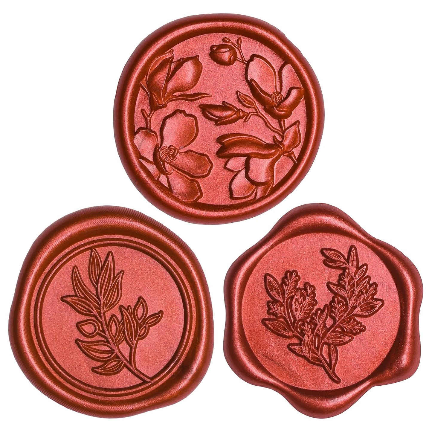 UNIQOOO Wax Seal Stickers - (3 Designs in 1 Pack) Wedding Invitation Envelope Seal Stickers, 60 Pcs Self-Adhesive Stickers, Perfect for Invitation, Christmas, Gift Wrapping