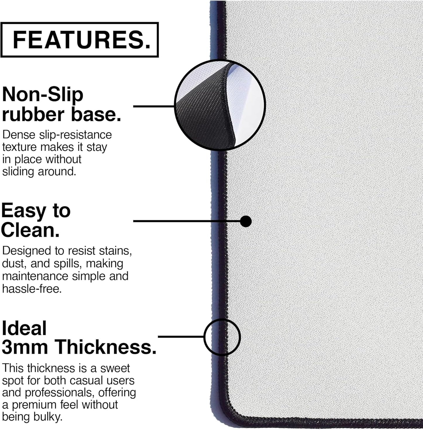 MPCO. Dark Fantasy Large Gaming Desk Pad - 36" x 17" Aeroglyde Fabric Whispers of The Northern Sky Desk Mats - Non-Slip, Washable, Smooth Glide for Precision Gaming & Work