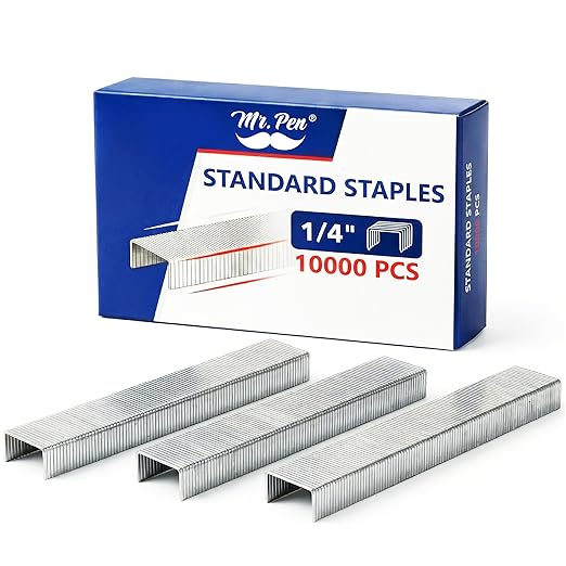 Mr. Pen- Staples for Staple Gun, 20 Sheets Capacity, 1/4 inch Leg | 10000 by MrPen