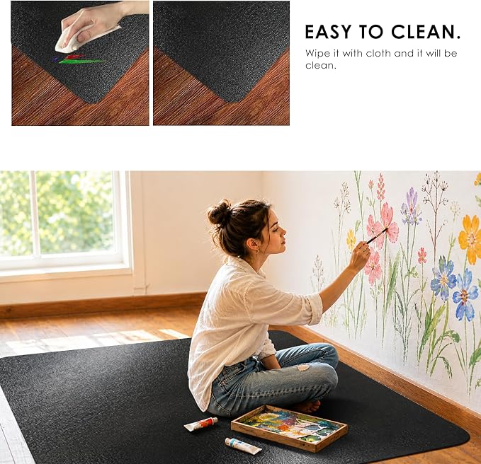 Kuyal Chair mat for Hardwood Floor 51 x 63 inches Rectangle Floor Mats - Image 5