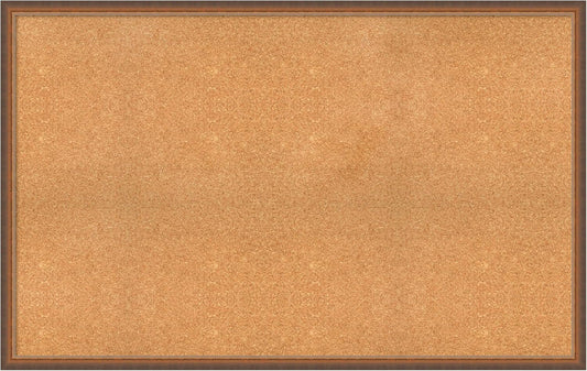 Amanti Art Natural Cork Board for Wall, 34x54 Vision Board with Bronze Frame, Oversize Corkboard Office Decor for Home Organization, Modern Corkboard Pinboard to Display Items for Home Organization