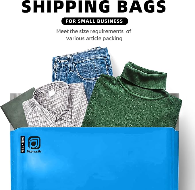 POLYSELLS 2000 pcs 10x13 Inches Blue Poly Mailers Shipping Envelopes, Strong - Image 4