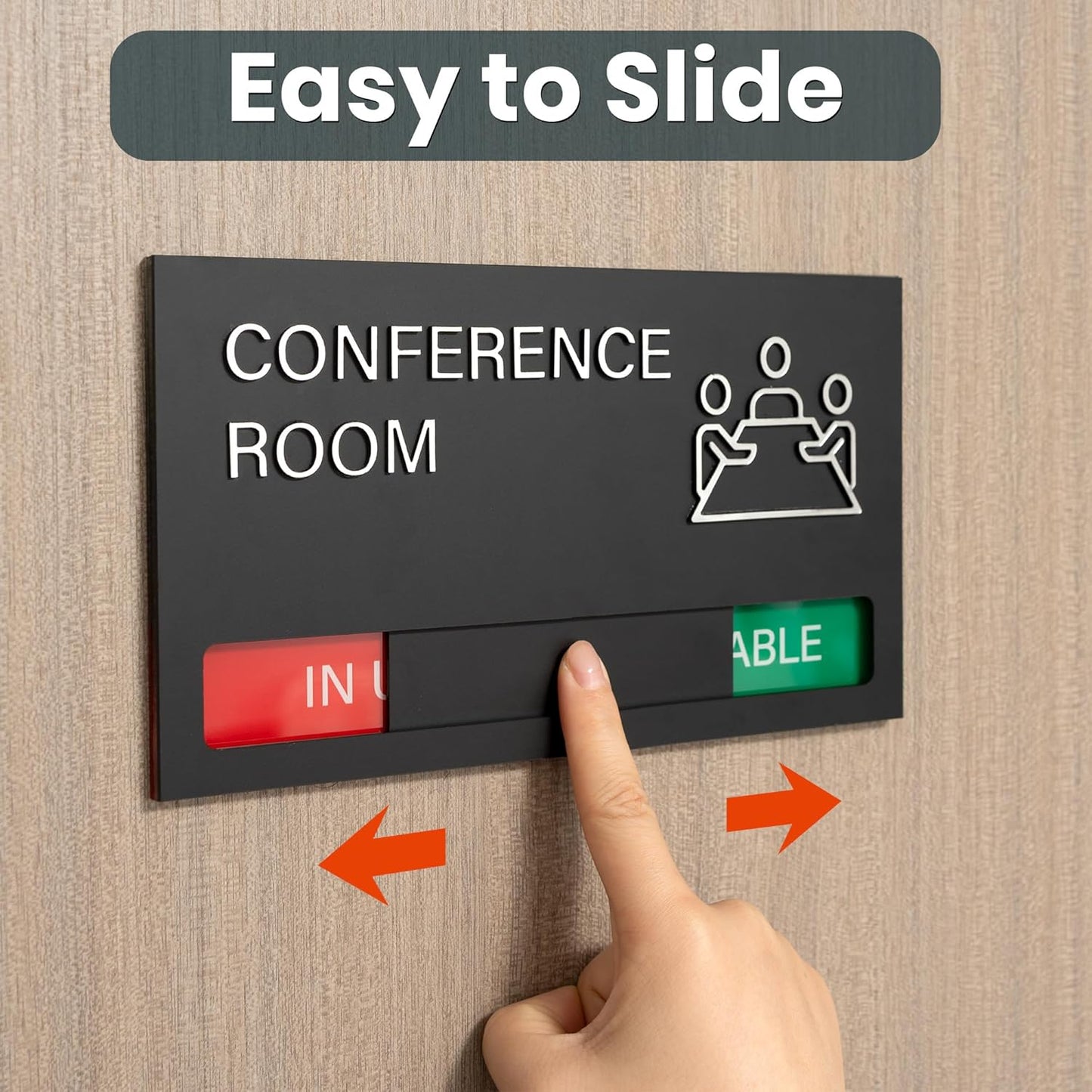 Wellness Room Sign - Do Not Disturb, Door Signs for Office Business, In Use/Available Slider Indicator Tell Whether Room is Vacant Occupied