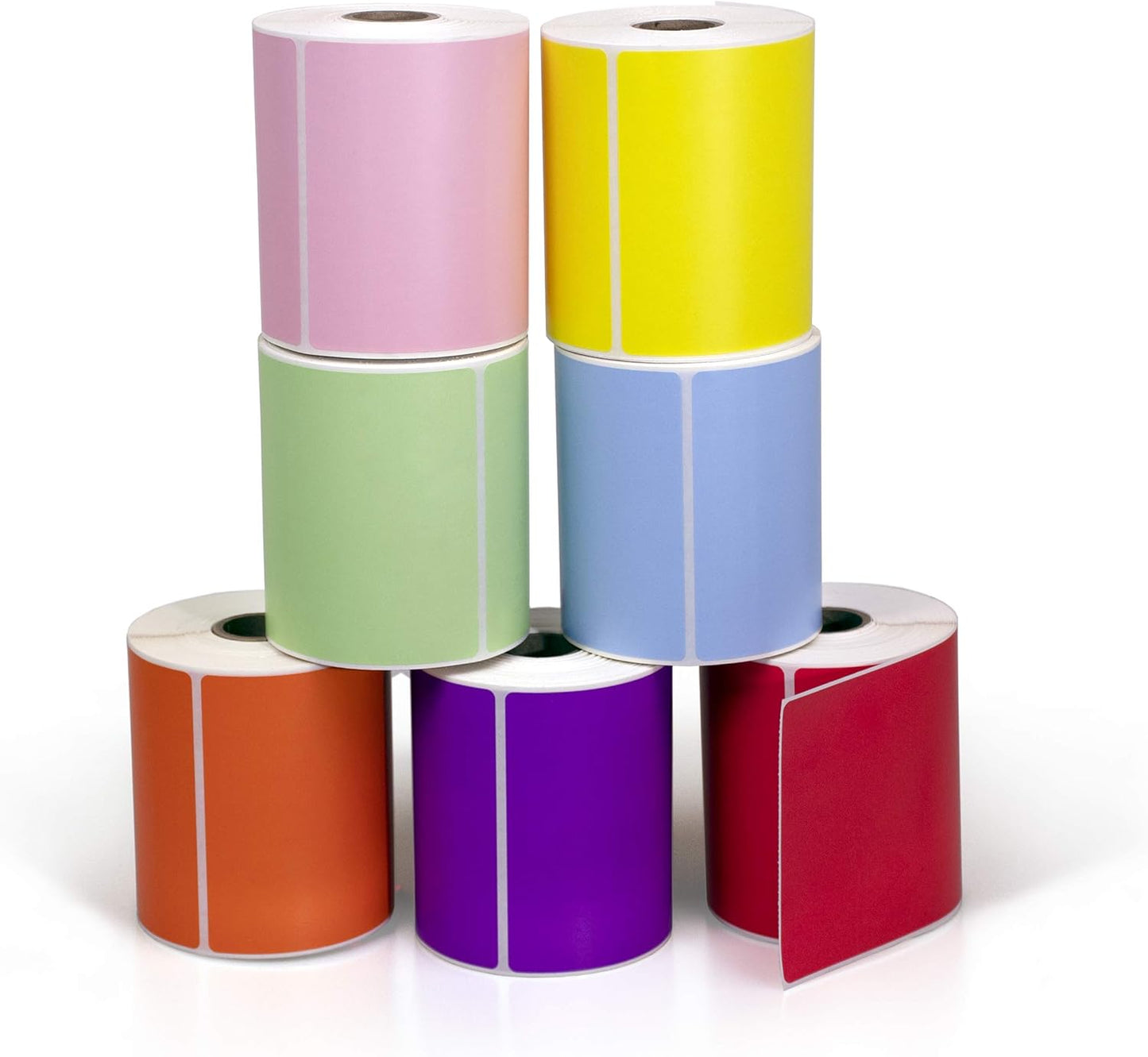 4" X 6" Direct Thermal Perforated Stickers Labels for Shipping Labels, Inventory, and Color Coding - Compatible with Zebra, Rollo, Godex and More (Green, 24 Rolls)