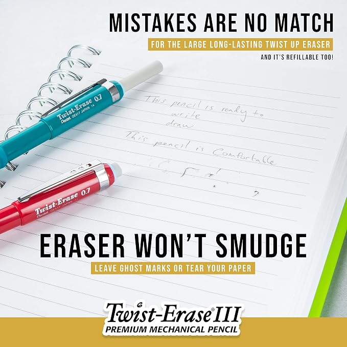 Pentel Twist-Erase III Mechanical Pencil, Fine Line - Image 5