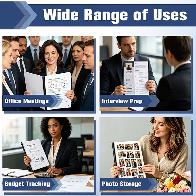 Report Covers with Sliding Bar 30 Packs Clear Report Covers Presentation Folders - Image 7