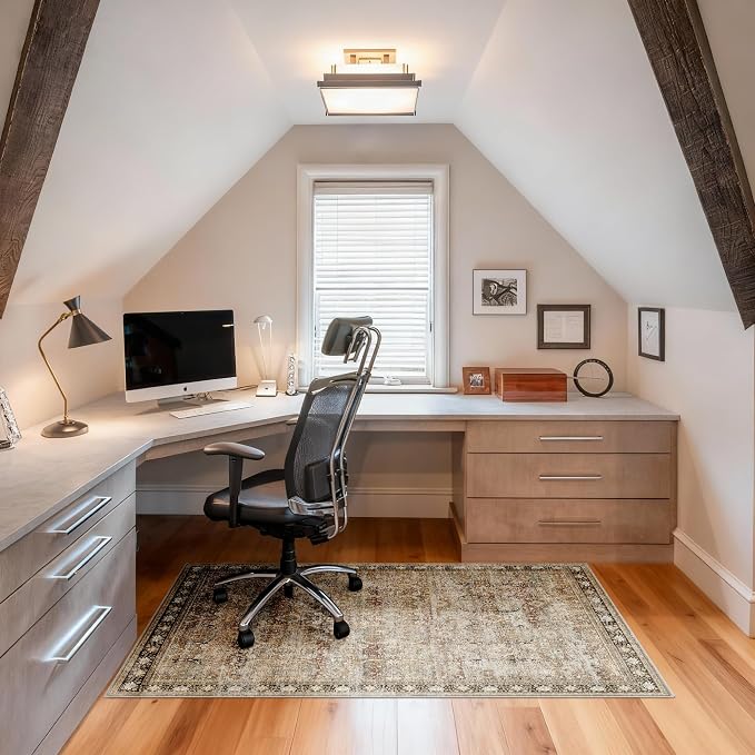 Office Chair Mat for Hardwood Floor, Anti-Slip Under Desk Mat Rug for Rolling - Image 2