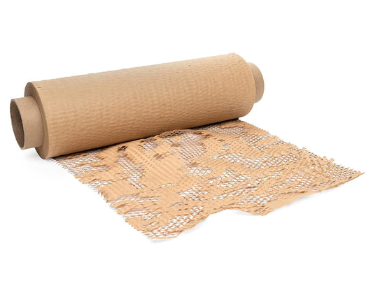 IDL Packaging 15.25" x 300' Refill Roll (Pack of 1) for MP-300N HexcelWrap Honeycomb Packing Paper Station, Brown - Natural Kraft Paper with Interlocking Slit Design for Shipping and Moving