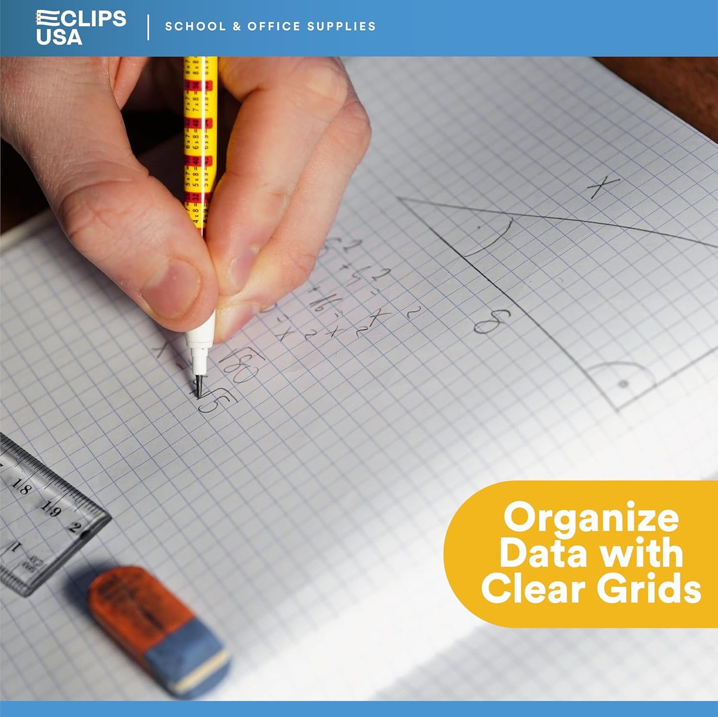 Composition Notebooks, Quad Ruled, Graph Paper Composition Notebook, Hard Cover Marble Graph Composition Notebook, 100 Sheets, 9.75″ x 7.50″ (12 Pack)