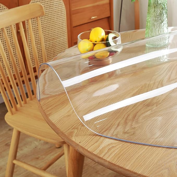 Warmstar Clear Table Protector 2mm Thick, Dia.48 Inch Round Table Cover - Image 5