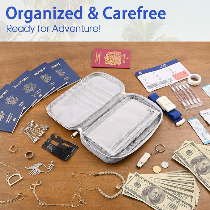 Secure, RFID Family Passport holder, Travel wallet, Strong storage Funtion - Image 4