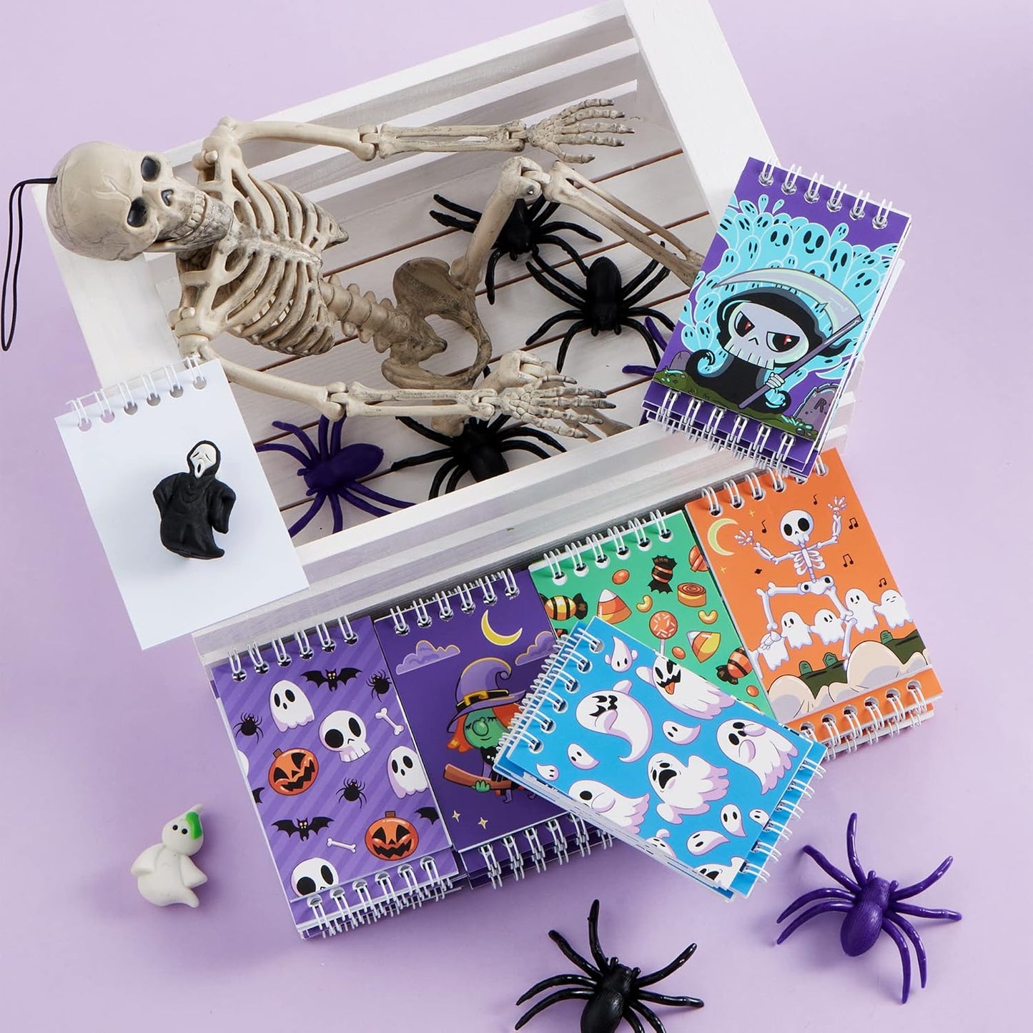 JOYIN 60 PCS Halloween Notepad Set (6 Designs), Halloween Spooky Notepads for Kids Boys Girls Home School Supplies, Classroom Party Favors, Trick or Treating, Goodies Bags Fillers, Non Candy Treats