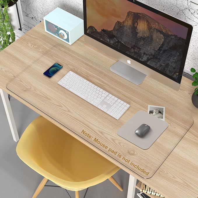 Oterri Clear Writing Desk Pad, 24’’x17” Heat Resistant Waterproof PVC Round - Image 6