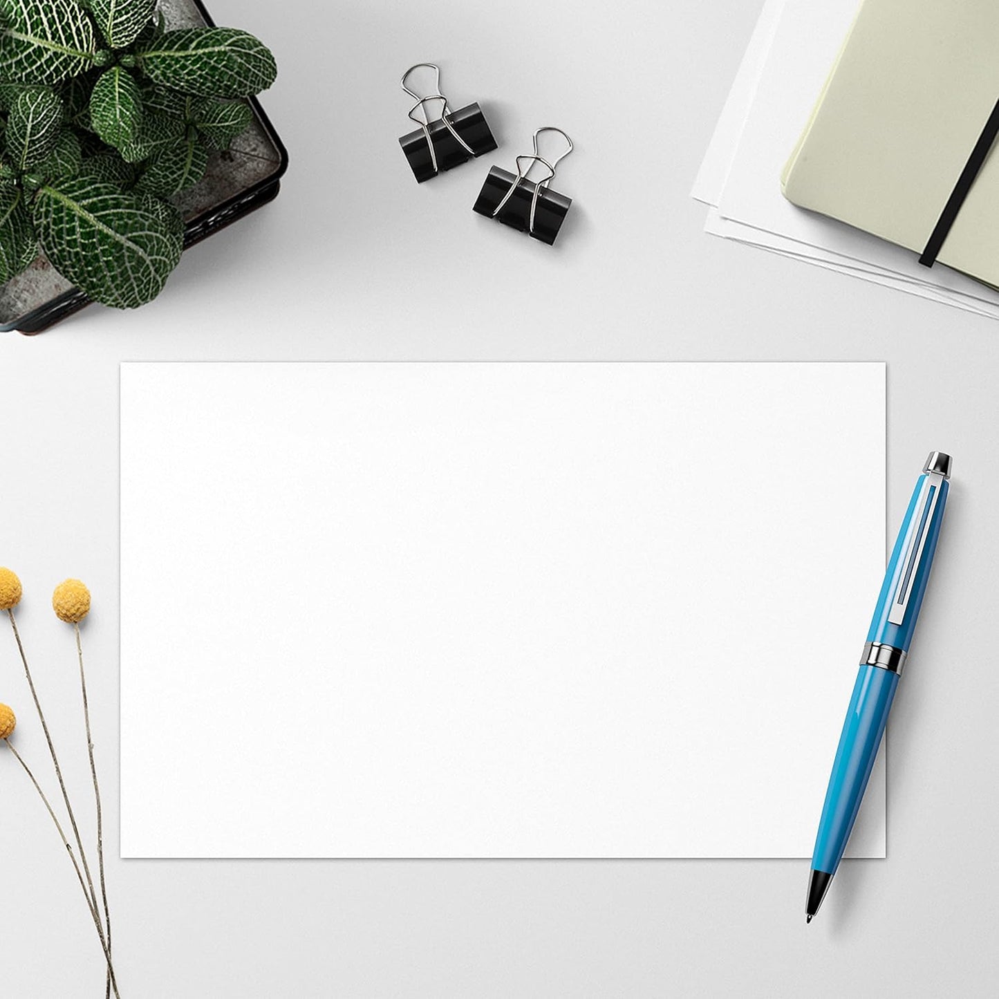321Done 2-Part Blank Carbonless Notepad, 5.5x8.5 Landscape, Made in USA, Small Carbon Duplicate Copy Pad for Parent Notes, Sketchbook, Memos, Small Business Order Book (50 Sets) White/Yellow