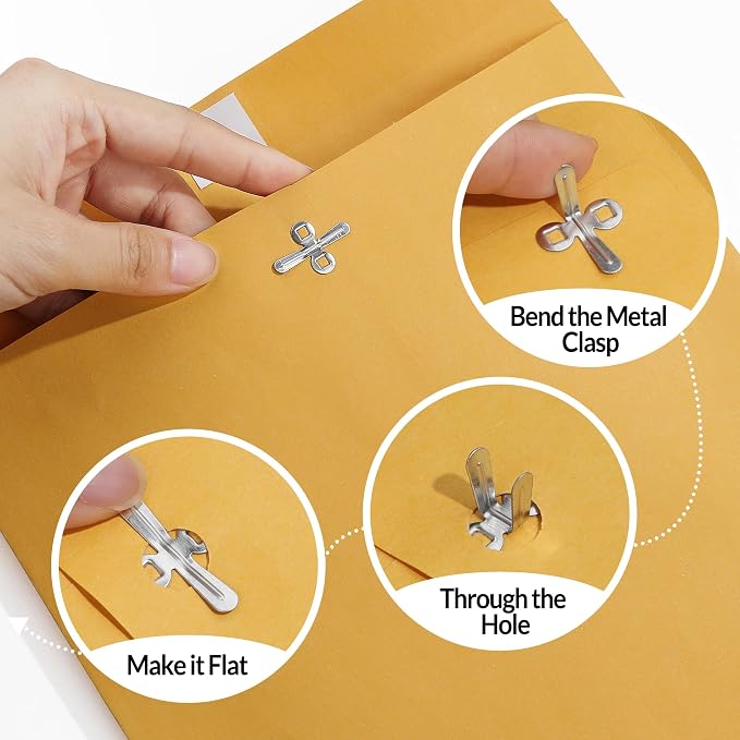 SUNEE Manilla Envelops, 28-lb Paper Mailing Envelopes, Storing or Mailing - Image 4