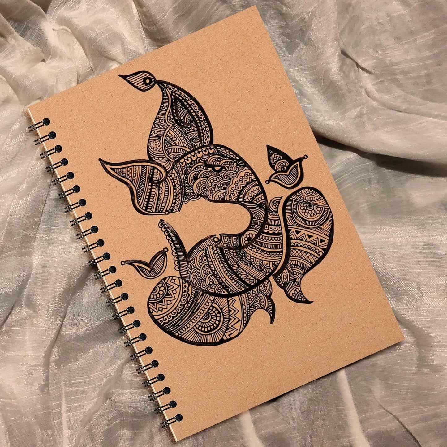 YOTNUS 150 Pcs A5 Spiral Notebooks Journal with Kraft Cover, 5x8 Inches, Ruled Lined Paper, for Work, Sketches, Study, Notes Taking, Gifts, Brown (150 PCS(Lined))