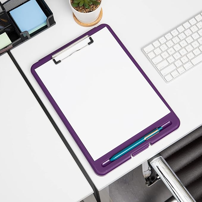 Mind Reader Clipboard with Storage, Nursing Clipboard, 9.25"L x 13.25"W x 1"H - Image 6