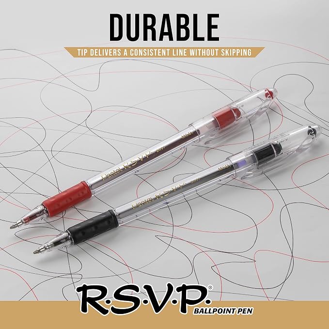 Pentel RSVP Ballpoint Pen, Fine Line, Violet Ink - Image 4