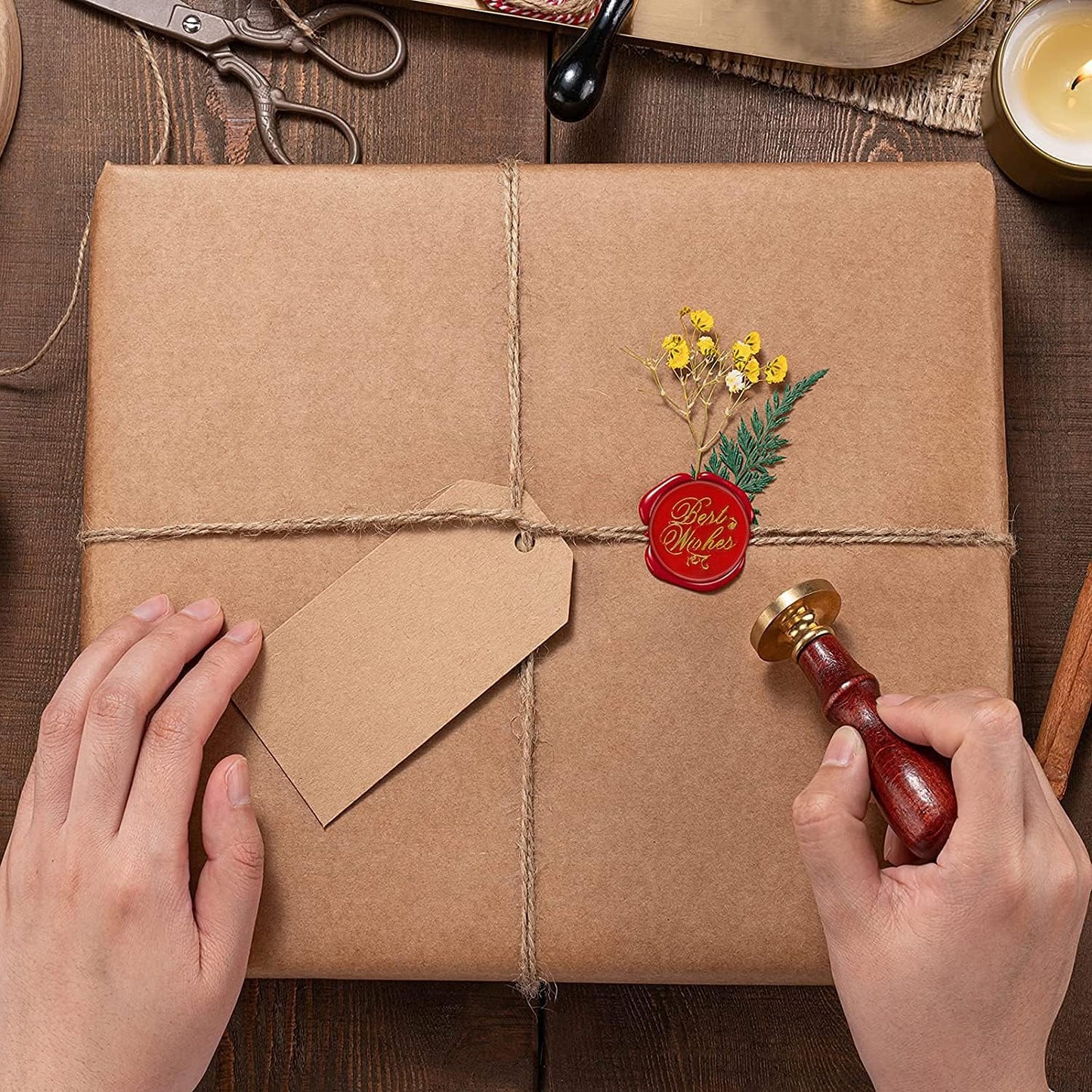 YIPLED Sealing Wax Kit, 310 Pcs With Beads, 2 Pens, Warmer, Stamp Spoon and Candles for Letter Sealing, Envelopes, Custom Invitations - 15 Colors