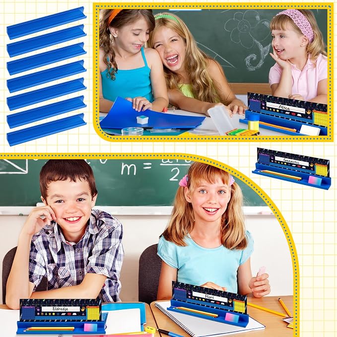 PerKoop 20 Pcs Classroom Desk Name Plates Holder Set Index Cards Storage - Image 6