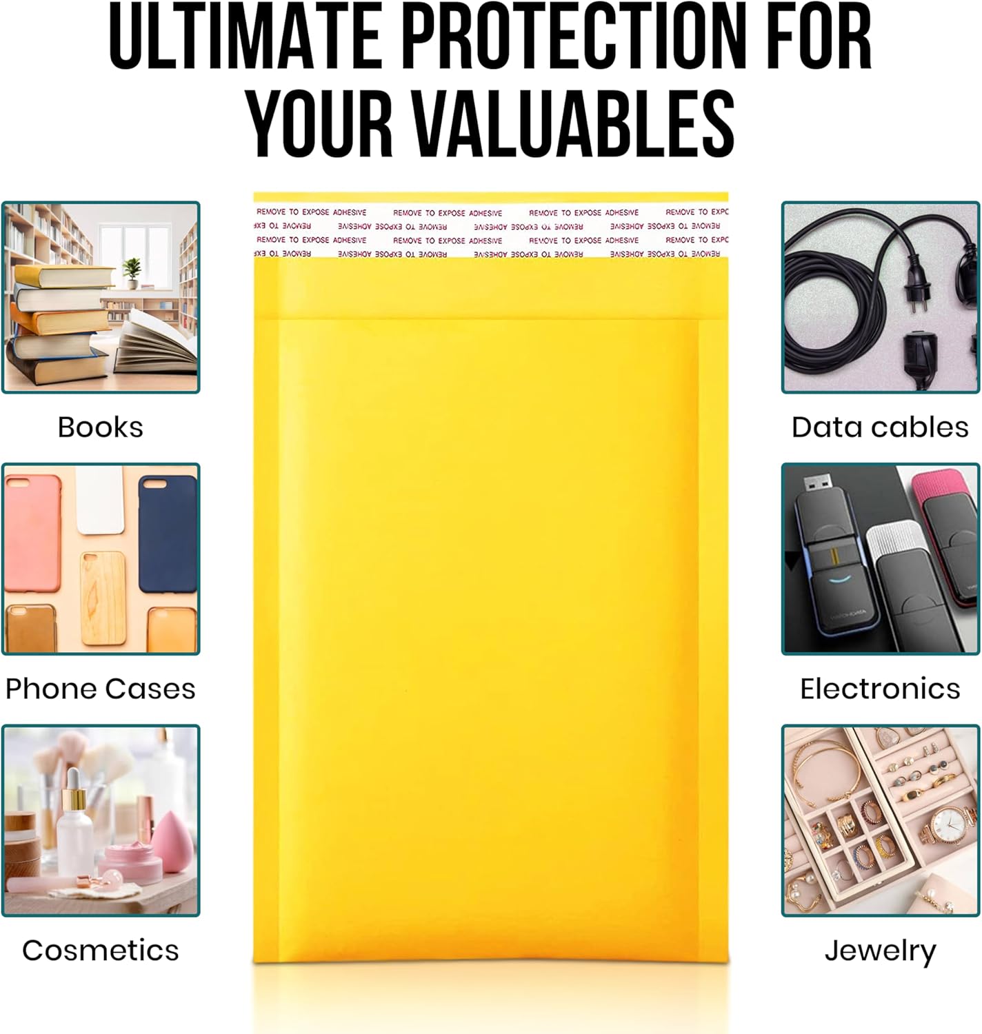 Levex - #5 10.5" x 16 [50 Pack) Kraft Bubble Mailers, Padded Envelope Mailers, Packing Envelope & Mailing Bags for Shipping
