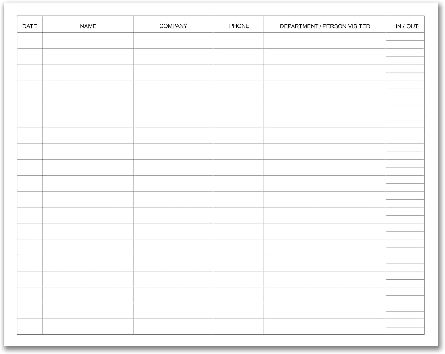 BookFactory Visitor Log Book/Visitor Register/Visitor Sign-in Book - 120 Pages, 8 7/8'' x 7'' - Green Cover, Section Sewn Hardbound (Made in USA)