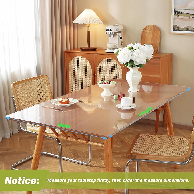 OstepDecor Frosted Clear Table Cover Protector 30 x 48 Inch, 1.5mm Thick - Image 3