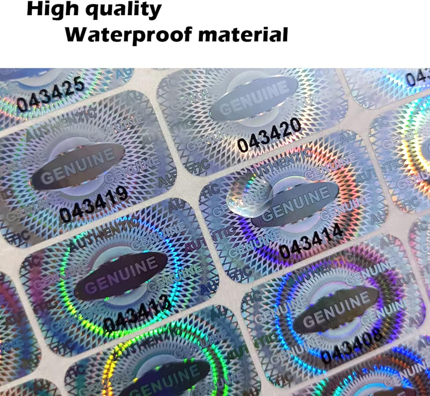 dose not apply 120 Pcs Authentic Hologram Labels/Stickers Silver Transfer Tamper Evident Security Warranty Void Seals / Stickers High with Unique Sequential Serial Numbering(1X0.6 inch)