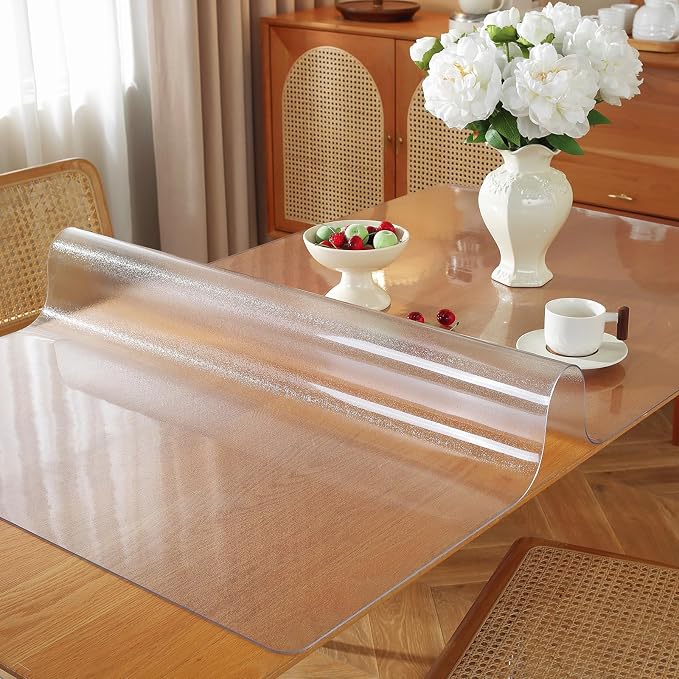 OstepDecor Frosted Clear Table Cover Protector 30 x 48 Inch, 1.5mm Thick by OstepDecor