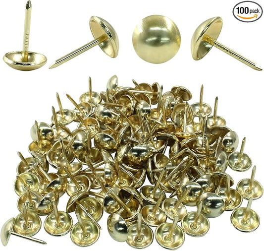 Waziaqoc 100 PCS Vintage Style Upholstery Tacks, 7/16 Inc Round Decorative by Unknown
