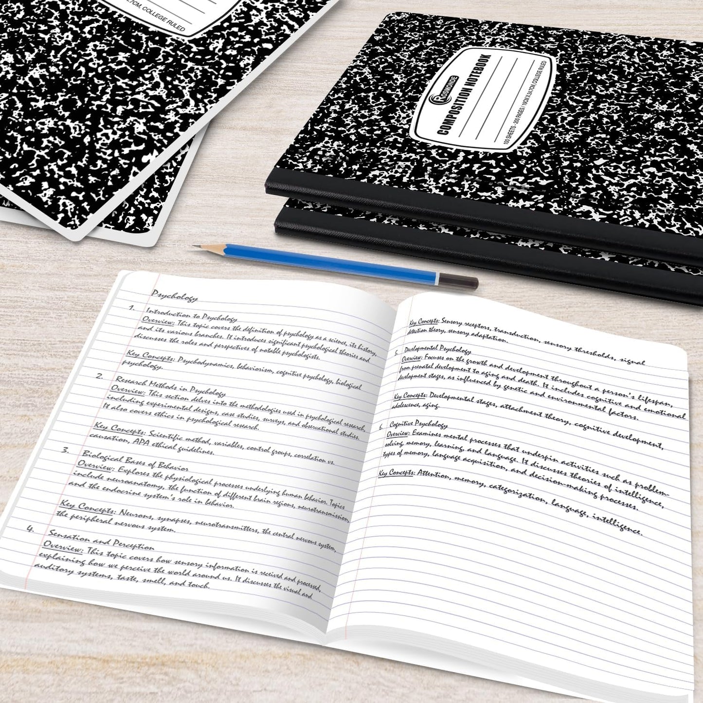 1000 Pack (Pallet) Composition Notebooks Bulk, College Ruled, Pallet of Notebooks, 200 Pages (100 Sheets), 9-3/4 x 7-1/2, Bulk Notebooks for School, College & Office, 4-7 Days Transit